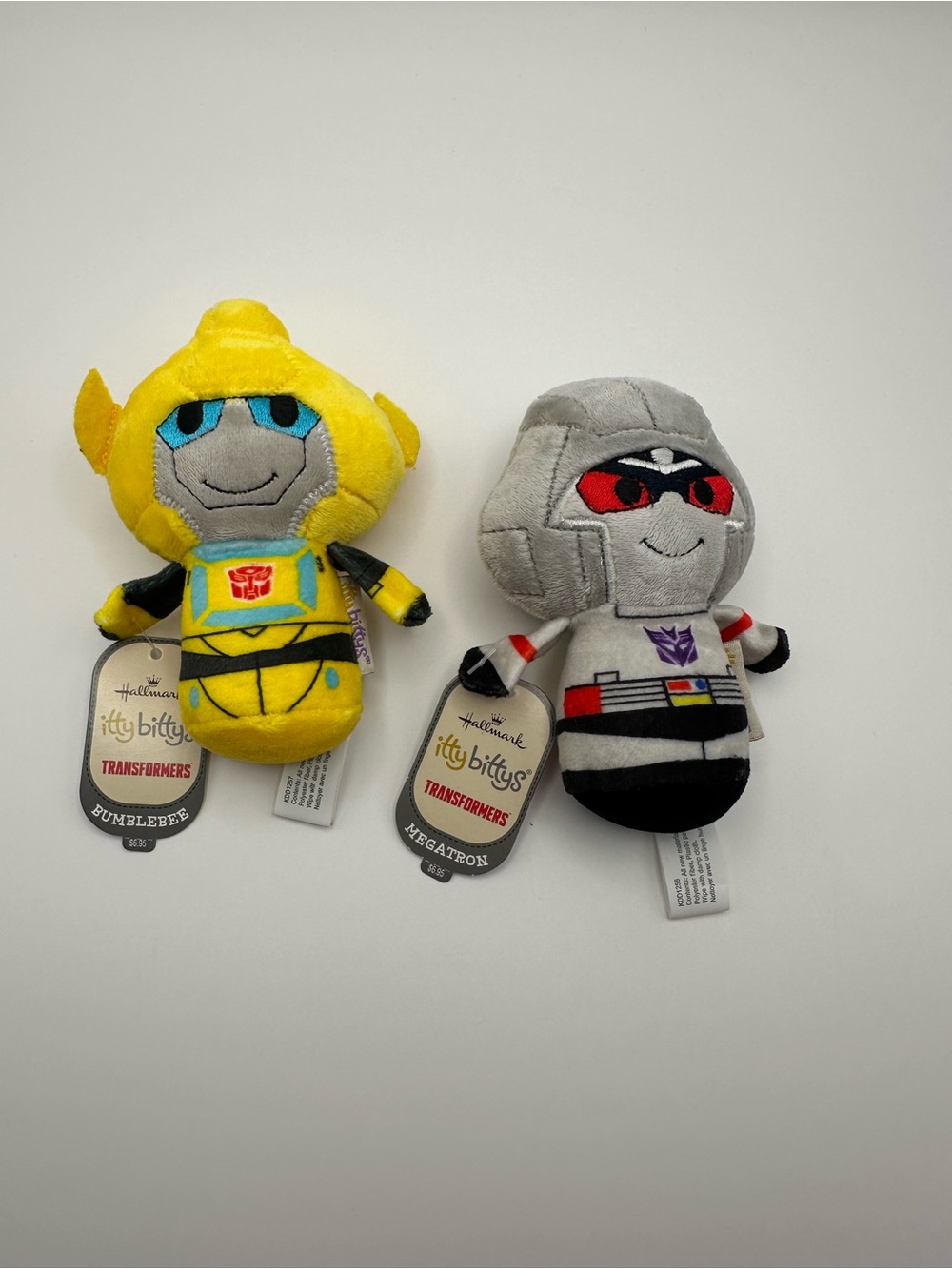 Hallmark Itty Bittys® Transformers Plush Duo - Yellow Bumblebee & Gray Megatron